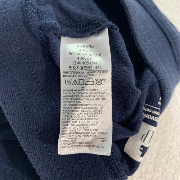 5/$25 Gap Kids Playtime Favorites Navy Blue Organic Cotton Shorts Toddler 4T - Picture 4 of 7